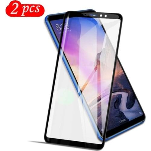 2Pcs Tempered Glass for Xiaomi MI Max 3 Screen Protector Glass Full Cover Glass for Xiaomi Mi Max 2 Protective Glass Film