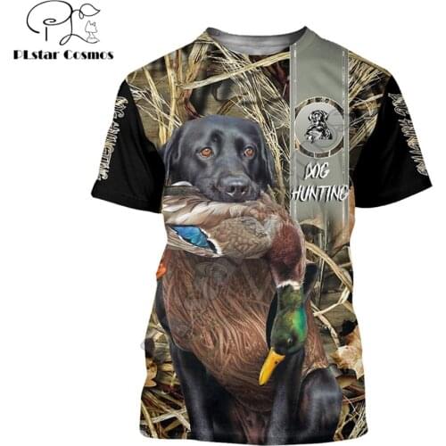 2020 Summer Men t shirt 3D Hunting dog Camo Printed T-Shirts Harajuku Casual short Sleeve Tee shirts Unisex Cool t-shirt QDL003