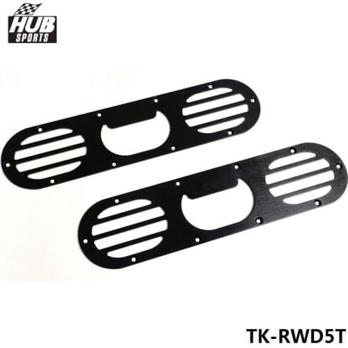 2PCS Aluminum Rear Bumper Race Air Diversion Diffuser Gunmetal For Honda Civic HU-RWD5T
