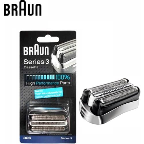 Braun 32S Series 3 Shaver razor Foil Cutter Head Replacement blade with Microcomb(320 330 340 350CC 360 370 380 390CC 395cc)