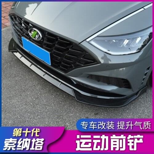 CEYUSOT For 3PCS Front Spoiler Separator NEW Hyundai Elantra 2021 21 Anti-Collision Decorative Accessories Black Refit Body Kit