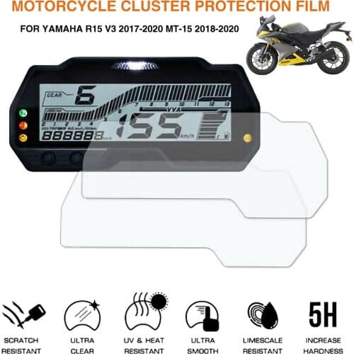 For Yamaha YZF R15 MT-15 2017-2018 Motorcycle InstrumentProtective Film Wear-resistant UV Blue Transparent