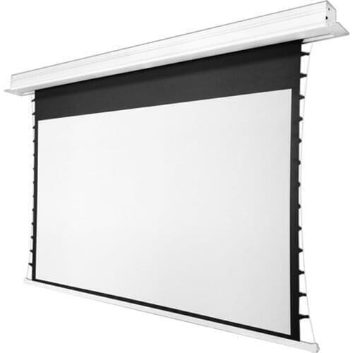 Third Generation 16:9 Tab-Tension, 4K Tensioned Electric Motorized Projection Projector Screen, with cinema white material