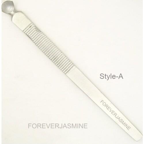 FOREVERJASMINE Stainless steel metal pusher spoon pusher cuticle pusher dead skin pusher manicure pedicure tool