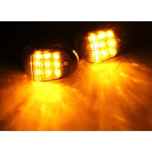2pcs 9 LED Motorcycle 12V Yellow Lighting Motorbike Indicators Blinker Universal Motorcycle Side Light Moto Accessories
