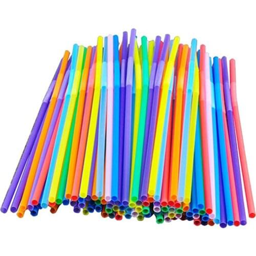 100pcs Curved Disposable Straws Juice Milk Tea plastic Straw Holiday Party Bar Drinkware Supplies Drinking Straw, paille,rietjes