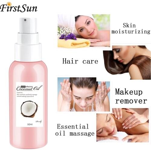 Organic Extra Virgin Coconut Oil Cold Pressed Coconut Oil for Skin Hair Care Makeup Remover Body Massage Relaxation Oil Control