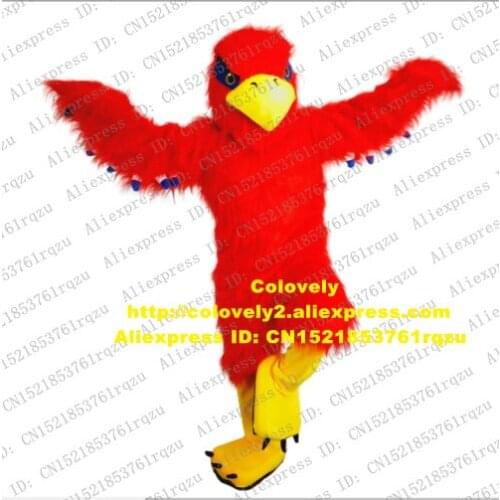 Red Long Fur Eagle Hawk Tercel Tiercel Falcon Vulture Mascot Costume Adult Cartoon Tourist Attractions Trade Shows zz8127
