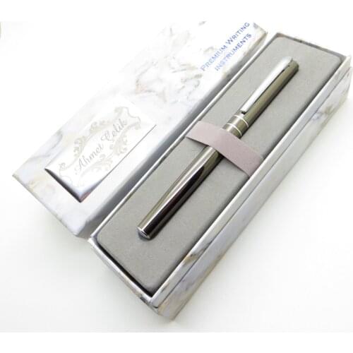 Wings Marble R297 Titanium Chrome Roller Pen | İsme Special Pen | Gift Pen