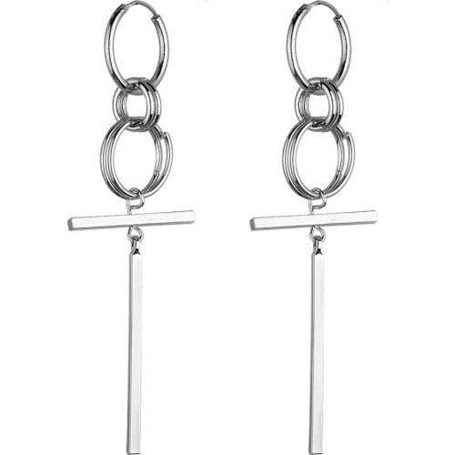 Mens or Womens Earrings Popular Geometric Shape Hoop Earrings Long Mens and Womens Stud Earrings gift серьги женские #40