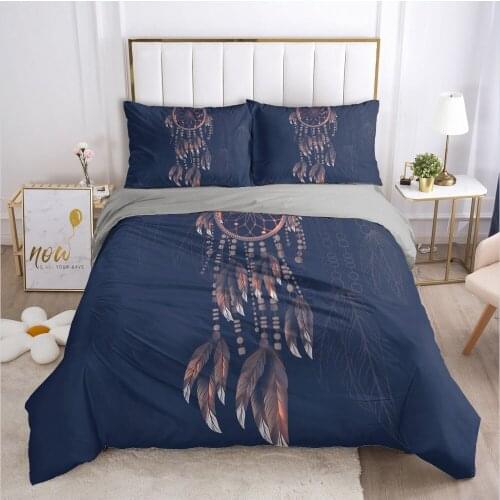 3D Bohemia Duvet Cover Set Bedding Sets Feather Comforther Cases Quilt Covers Pillow shams King Queen Full Twin Size Bed Linen