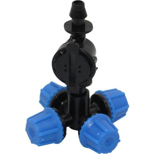 10pcs 6mm Cross Fogger Sprinklers with Anti-drip Device Connector Garden Irrigation Industry Farm Dust Removal Cooling Sprayers