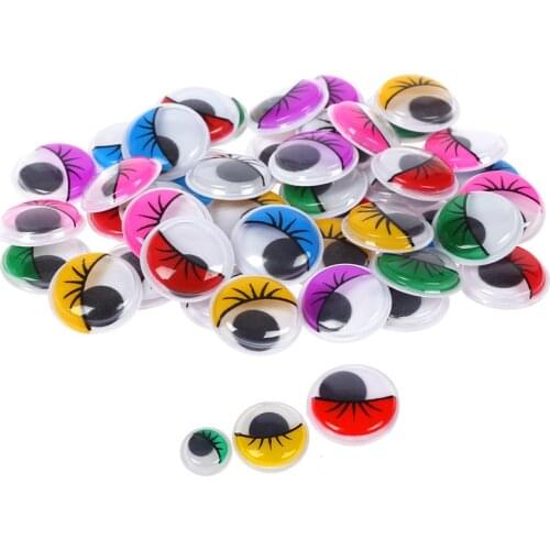 Cute Color Wiggly Googly Eyes Self-adhesive Children Hand Dolls Sewing Decor DIY Scrapbooking Craft Arts Supplies Eyes For Toys