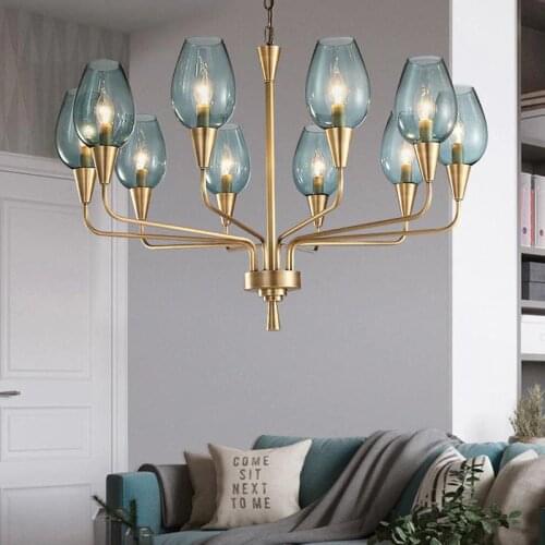 Modern Chandelier Living Room Restaurant Lamp High Quality Hotel Guest Room Bedroom Glass Lamp Originality Designer