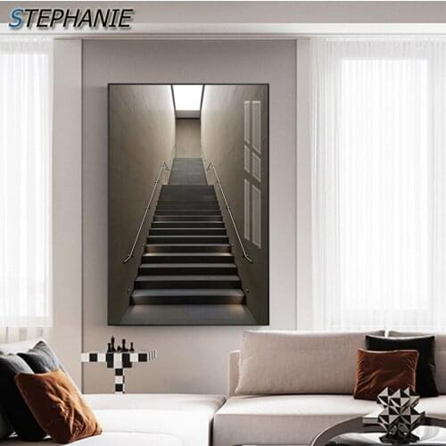 Modern City Building Green Painting Abstract Bright Big Posters Prints Industrial Wall Art Pictures for Living Room Home Decor