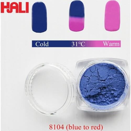 Sell thermochromic pigment,1lot=100gram 31C blue to red temperature reaction pigment,free shipping,changeable pigment powders