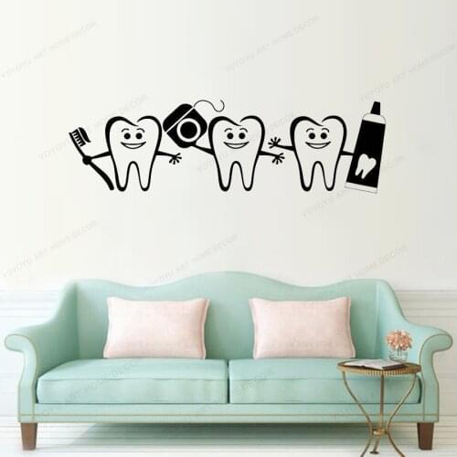 Dental Care Wall Sticker Vinyl Dentist Sign Decals bathroom wall decor HJ82