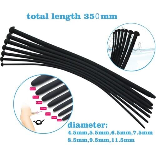 7pcs/lot Urethral Dilator Gay Male Silicone Urethral Sound Catheter Soft Urethral Plug Masturbator Penis Inserts Device Sex Toys
