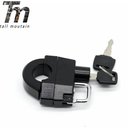 Motorcycle/ Motorbike/ Sports bicycle / Exercise bicycle Helmet Lock Bar Clamp Universal For 22mm 7/8" 25mm 1 1/8" handlebar CNC