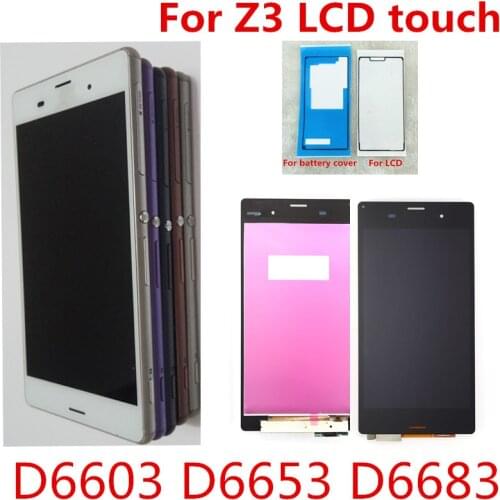 5.2'' LCD For SONY Xperia Z3 LCD Display Touch Screen D6603 D6616 D6653 D6683 LCD Replacement for SONY Xperia Z3 LCD Dual D6633