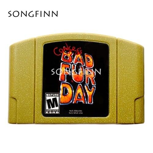 Golden Shell For 64bit game ** Conkers Bad Fur Day USA Version English Language Save
