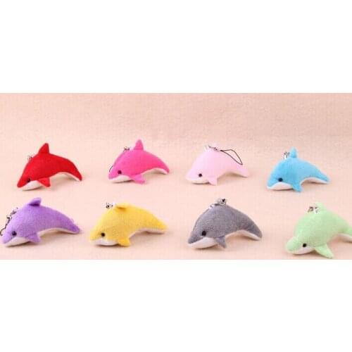 20PCS 5cm Shark Grey Stufeed Colourful Grey Pink Yellow Blue Decoration Favorite Bag Plush Mini Pendant Keychain Doll Ring Toy