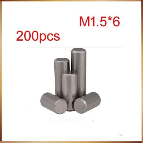 200PCS M1.5*6 304stainless steel cylindrical pin positioning pin locating pin dowel pin dowel