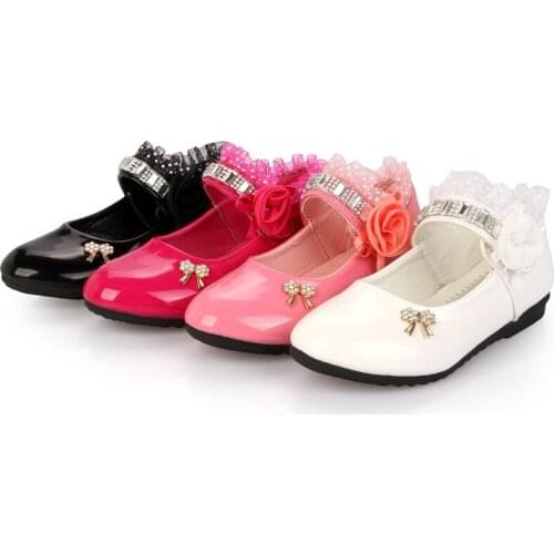 2021 New Children Princess PU Leather Sandals Girls Wedding Dress Party Comfortable Womens sports shoes Size 21-34