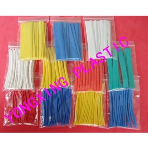 265pcs /lot 1.0/1.5/2.0/2.5/3.5/5.0/6.0/7.0/10.0/14.0/20mm/pvc heat shrink tube ratio 2:1 sleeving assortment