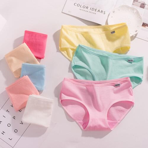 5Pcs/Lot Women Panties Cotton Briefs Sexy Panties Underpants Solid Panty Calcinha Girls Lingerie Seamless Shorts