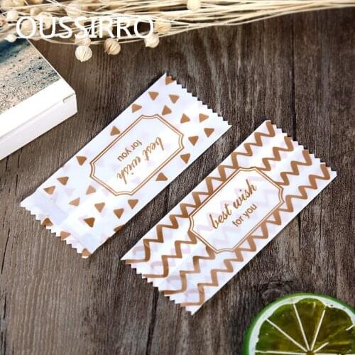 50PCS/Lot Nougat Packaging Bags Cookie Packaging Plastic Bags Jewelry Biscuits Candy Cake Package Wedding Candy Bag