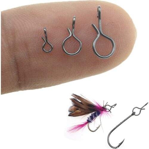 50pcs Hanging Fishing Snap Swivels Fly Pin Lure Hook Quick Change of Connecting Safety Ring Connector Tools Accessories Tackle