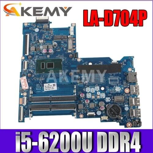 Akemy 854945-601 854945-501 mainboard for HP NOTEBOOK 15-AC 15-AY 15-ay096nr laotop motherboard BDL50 LA-D704P i5-6200U