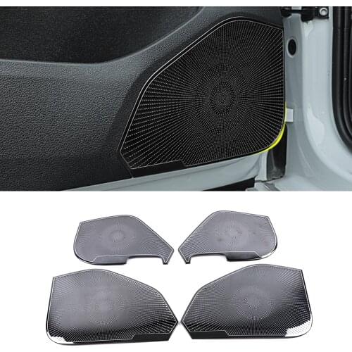 For Volkswagen VW Golf Mk7 7.5 2013-2020 Stainless Car Door Panel Loudspeaker Pad Speaker Cover Trim Frame Sticker Accessories