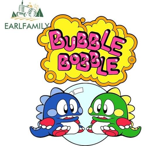 EARLFAMILY 13cm x 10.9cm for Bubble Bobble Car Stickers Scratch-Proof Waterproof Decals Refrigerator Motorcycle Car Accessoires