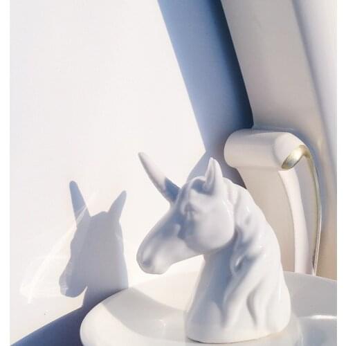 Unicorn Pineapple Decorative Dish Plate Porcelain Jewelry Dish Necklace Ring Tray Storage Trinket Vanity Dish