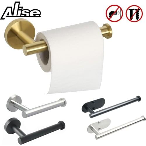 Alise SUS304 Stainless Steel Bathroom Towel Ring Towel Bar Holder,2 Installation of 3M Self-Adhesive and Wall Drilling Mount