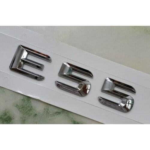 Car Trunk Lid Rear Emblem Badge Chrome Letters car sticker E 55 e63 for Mercedes benz W211 E-CLASS E55