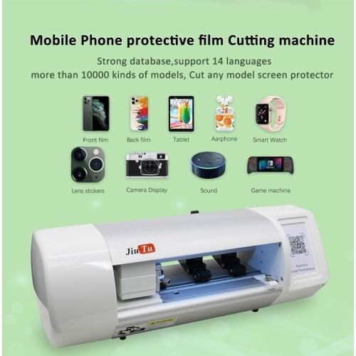Jiutu 2021 Mobile Phone Hydrogel Protective Film Colorful Back Film Cutting Machine For iPhone iPad Android