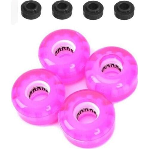 NEW-4PCS Skateboard Wheel PU Flashing Skateboard Sliding Wheels Longboard Skateboard Replacement Wheel Set,54X36mm