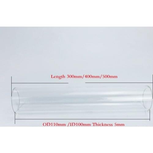 Borosilicate Glass Column, Outer Diameter 110mm ,Inside Diameter 100mm, Height 300mm/400mm/500mm For New Type 4" Glass Column