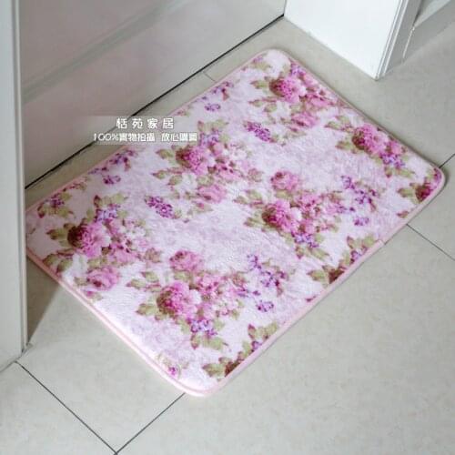 High Quality Rustic Rose Carpet Water-absorbing Foot Pad Slow Rebound Sponge Doormat Slip-resistant Mat 40CMX60CM Free Shipping