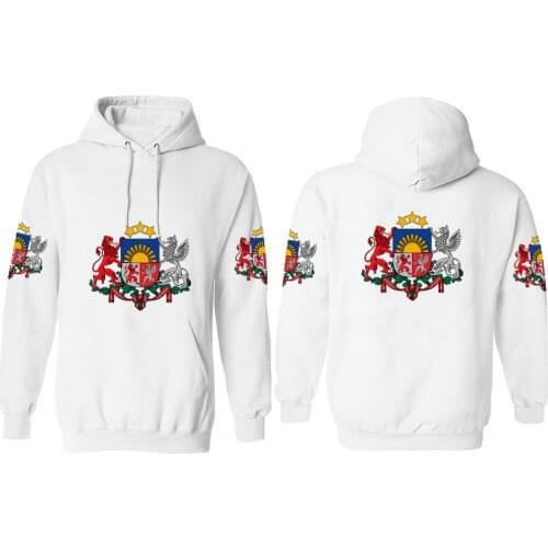 LATVIA male youth pullover free custom made name number lva sweatshirt nation flag republic latvija country college boy clothes
