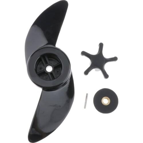 Boat Motor Propeller, 2-Bladed Propeller Kit (Black, 9.25 Inch) - Durable & Long