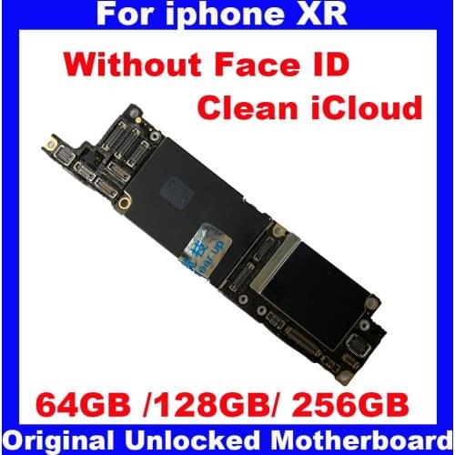 IOS system Motherboard for iphone XR Without Face ID 64gb 128gb 256gb Original mainboard Clean iCloud 100% Unlocked logic board