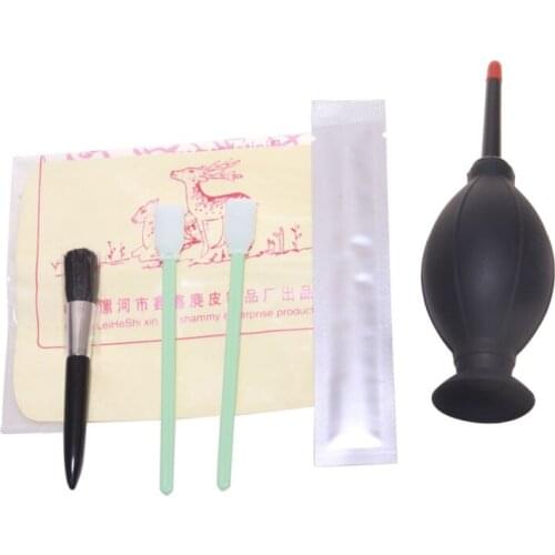 6 in1 Cleaning Cleaner Kit Air Blower+Sensor Swabs Dry+Lens Cloth+Brush For Canon Nikon Sony All Camera Lens Sensor