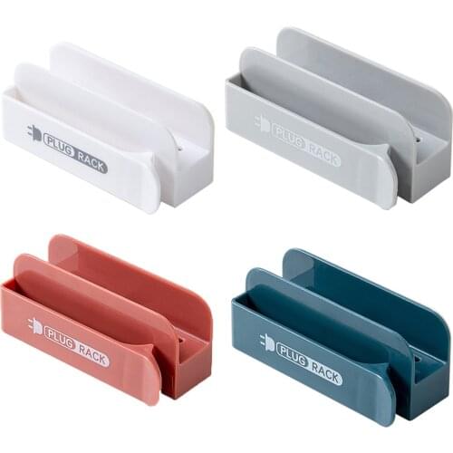 Mobile Phone Charger Holder Rack Home Wall Mounted Adhesive Wires Storage Holder Data Cable Plug Organizer For iPhone Samsung