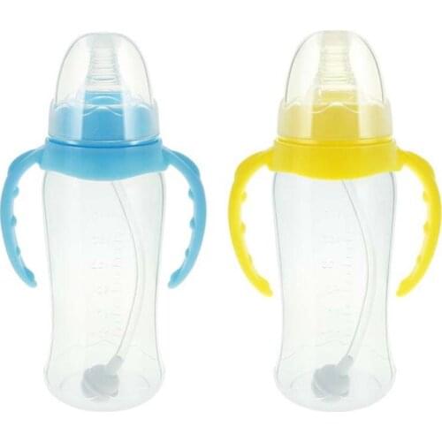 240ml Baby Pacifier Novelty Silicone Toddler Teether Care Nipples for Baby Feeding Bottle with Straw
