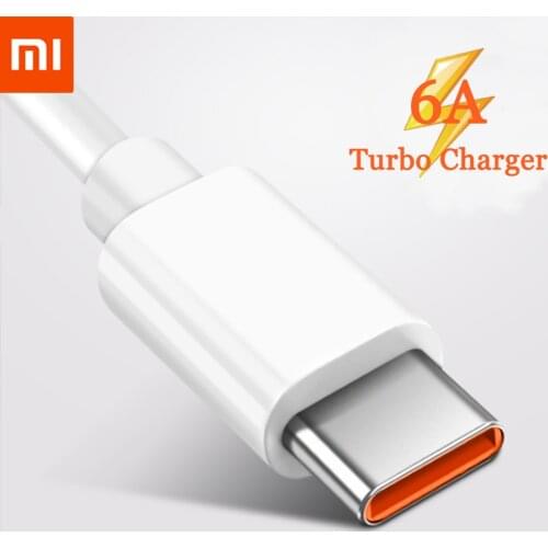Original Xiaomi 6A Turbo Fast Charger Cable 1/1.5/2M USB Type C Wire For Poco M3 X3 NFC Mi 11 10 Pro Black Shark 3 Redmi Note10