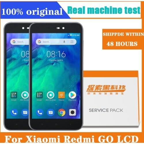 Original 5.0'' LCD with frame for XIAOMI redmi go Display Touch Screen Digitizer Assembly Repair Parts For Redmi GO LCD